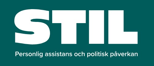 Bild med texten "STIL - personlig assistans och politisk påverkan"